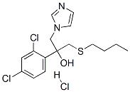 1-Butylsulfanyl-2-(2,4-dichlorophenyl)-3-imidazol-1-yl-propan-2-ol hydrochloride Struktur