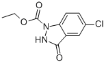 ETHYL 5-CHLORO-3-OXO-2,3-DIHYDRO-1H-INDAZOLE-1-CARBOXYLATE 化学構造式