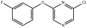 2-クロロ-6-(3-フルオロフェノキシ)ピラジン 化学構造式