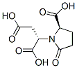 (S)-2-[(2R)-2-カルボキシ-5-オキソピロリジン-1-イル]ブタン二酸 化学構造式