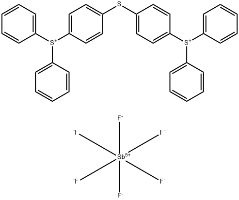 Bis[4-(diphenylsulfonio)phenyl]sulfide bis(hexafluoroantimonate) Struktur