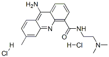 9-Amino-N-(2-(dimethylamino)ethyl)-6-methyl-4-acridinecarboxamide dihy drochloride,89459-15-4,结构式