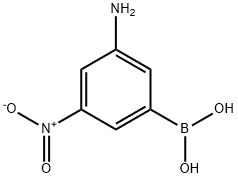 3-氨基-5-硝基苯基硼酸,89466-05-7,结构式