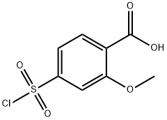 5-Chlorosulfonyl-2-MethoxybenzoicAcid, 89469-32-9, 结构式