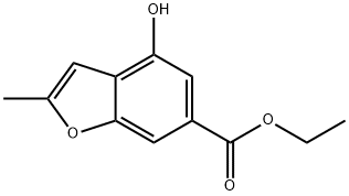 ETHYL 4-HYDROXY-2-METHYLBENZOFURAN-6-CARBOXYLATE Struktur