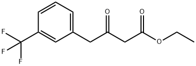 3-オキソ-4-[3-(トリフルオロメチル)フェニル]ブタン酸エチル 化学構造式