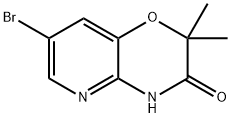 7-溴-2,2-二甲基-2H-吡啶并[3,2-B]-1,4-恶嗪-3(4H)-酮, 894852-01-8, 结构式