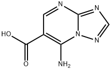 7-アミノ[1,2,4]トリアゾロ[1,5-A]ピリミジン-6-カルボン酸 化学構造式