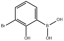 3-Bromo-2-hydroxyphenyl boronic acid 化学構造式
