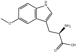 (R)-2-アミノ-3-(5-メトキシ-1H-インドール-3-イル)プロパン酸 化学構造式