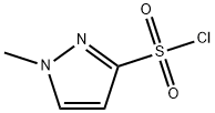 1-甲基吡唑-3-磺酰氯 结构式