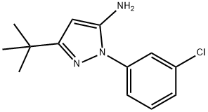5-叔丁基-2-(3-氯-苯基)-2H-吡唑-3-胺,895042-70-3,结构式