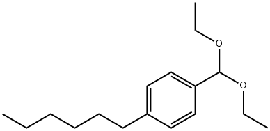 4-正己基苯甲醛二乙基乙缩醛, 89511-01-3, 结构式