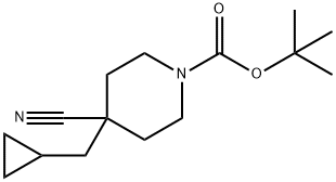 1-BOC-4-CYANO-4-(CYCLOPROPYLMETHYL)-PIPERIDINE Structure
