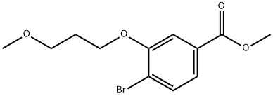 Benzoic acid, 4-bromo-3-(3-methoxypropoxy)-, methyl ester Struktur