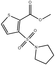 3-(吡咯烷-1-基磺酰基)噻吩-2-羧酸甲酯 结构式