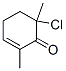 2-Cyclohexen-1-one,  6-chloro-2,6-dimethyl- Structure