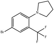 1-(4-Bromo-2-(trifluoromethyl)phenyl)pyrrolidine 结构式