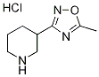 5-Methyl-3-(piperidin-3-yl)-1,2,4-oxadiazole hydrochloride Structure