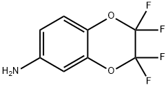 6-アミノ-2,2,3,3-テトラフルオロ-1,4-ベンゾジオキサン 化学構造式