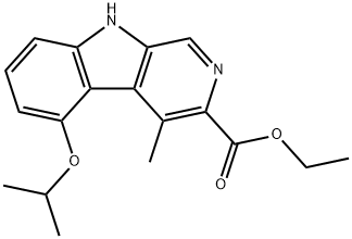 4-METHYL-5-(1-METHYLETHOXY)-9H-PYRIDO[3,4-B]INDOLE-3-CARBOXYLIC ACID ETHYL ESTER HYDROCHLORIDE,89592-45-0,结构式