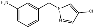 3-((4-氯-1H-吡唑-1-基)甲基)苯胺,895930-04-8,结构式