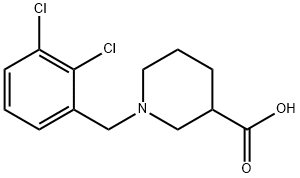 1-(2,3-dichlorobenzyl)piperidine-3-carboxylic acid Struktur