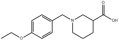 1-(4-ETHOXY-BENZYL)-PIPERIDINE-3-CARBOXYLIC ACID 化学構造式