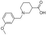 1-(3-methoxybenzyl)piperidine-3-carboxylic acid 化学構造式