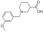 1-(3-methoxybenzyl)piperidine-3-carboxylic acid Struktur