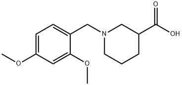1-(2,4-dimethoxybenzyl)piperidine-3-carboxylic acid Structure