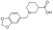 1-(1,3-BENZODIOXOL-5-YLMETHYL)-3-PIPERIDINECARBOXYLIC ACID,896047-00-0,结构式