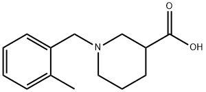 1-(2-METHYLBENZYL)PIPERIDINE-3-CARBOXYLIC ACID 化学構造式