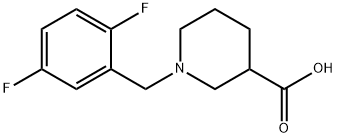 1-(2,5-difluorobenzyl)piperidine-3-carboxylic acid Structure