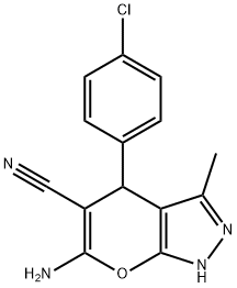 6-amino-4-(4-chlorophenyl)-3-methyl-1,4-dihydropyrano[2,3-c]pyrazole-5-carbonitrile|