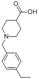 1-(4-ETHYL-BENZYL)-PIPERIDINE-4-CARBOXYLIC ACID 结构式