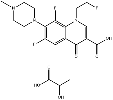 乳酸氟罗沙星,896139-71-2,结构式