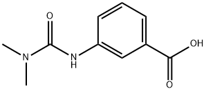 3-(3,3-Dimethylureido)benzoic acid, 3-(3-Carboxyphenyl)-1,1-dimethylurea Structure