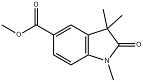 Methyl 1,3,3-trimethyl-2-oxindole-5-carboxylate 化学構造式