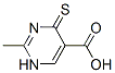 5-Pyrimidinecarboxylic acid, 1,4-dihydro-2-methyl-4-thioxo- (9CI) 结构式