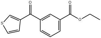 3-(3-カルボエトキシベンゾイル)チオフェン 化学構造式
