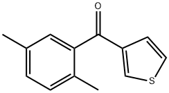 3-(2,5-ジメチルベンゾイル)チオフェン 化学構造式