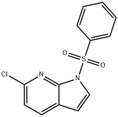 6-氯-1-苯磺酰基-1H-吡咯并[2,3-B]吡啶, 896722-50-2, 结构式