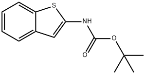 苯并噻吩-2-氨基甲酸叔丁酯, 89673-36-9, 结构式