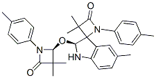 (S)-2'((S)-3,3-DIMETHYL-4-OXO-1-P-TOLYLAZETIDIN-2-YLOXY)-3,3,5'-TRIMETHYL-1-P-TOLYLSPIRO[AZETIDINE-2.3'-INDOLINE]-4-ONE Structure