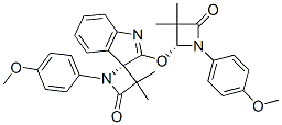(S)-1-(4-METHOXYPHENYL)-2'-((R)-1-(4-METHOXYPHENYL)-3,3-DIMETHYL-4-OXOAZETIDIN-2-YLOXY)-3,3-DIMETHYLSPIRO[AZETIDINE-2,3'-INDOL]-4-ONE Structure