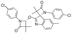 (S)-1-(4-CHLOROPHENYL)-2'-((R)-1-(4-CHLOROPHENYL)-3,3-DIMETHYL-4-OXOAZETIDIN-2-YLOXY)-3,3,5'-TRIMETHYLSPIRO[AZETIDINE-2,3'-INDOL]-4-ONE Structure