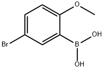 5-ブロモ-2-メトキシフェニルボロン酸 化学構造式