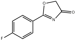 2-(4-fluorophenyl)oxazol-4(5H)-one 化学構造式