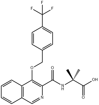 Alanine,  2-methyl-N-[[4-[[4-(trifluoromethyl)phenyl]methoxy]-3-isoquinolinyl]carbonyl]- 结构式
